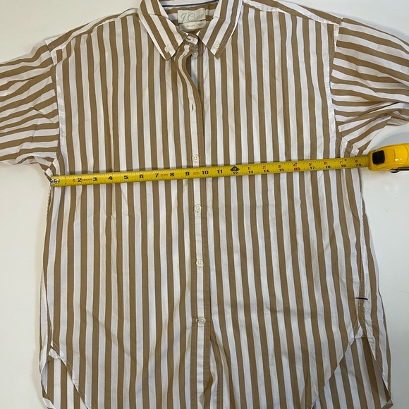 JCrew Classic-fit washed cotton poplin shirt in stripe size 6 - Picture 10 of 10
